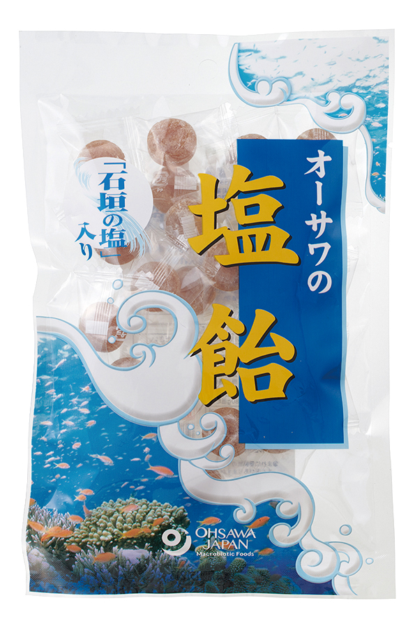 オーサワの塩飴（石垣の塩入り）　80g(約20粒)(1)