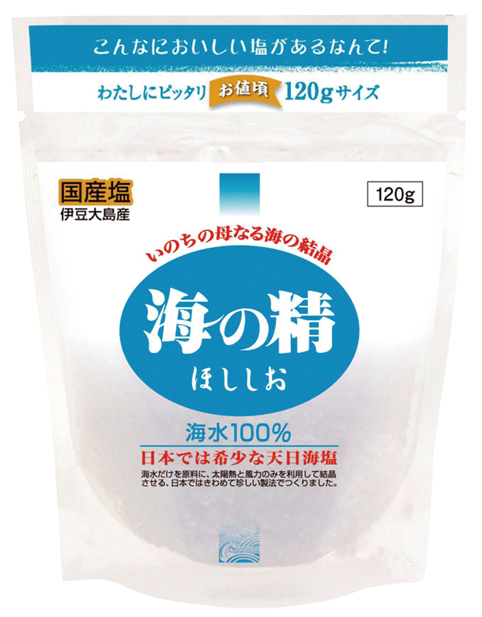海の精　ほししお（青）　スタンドパック　120g
