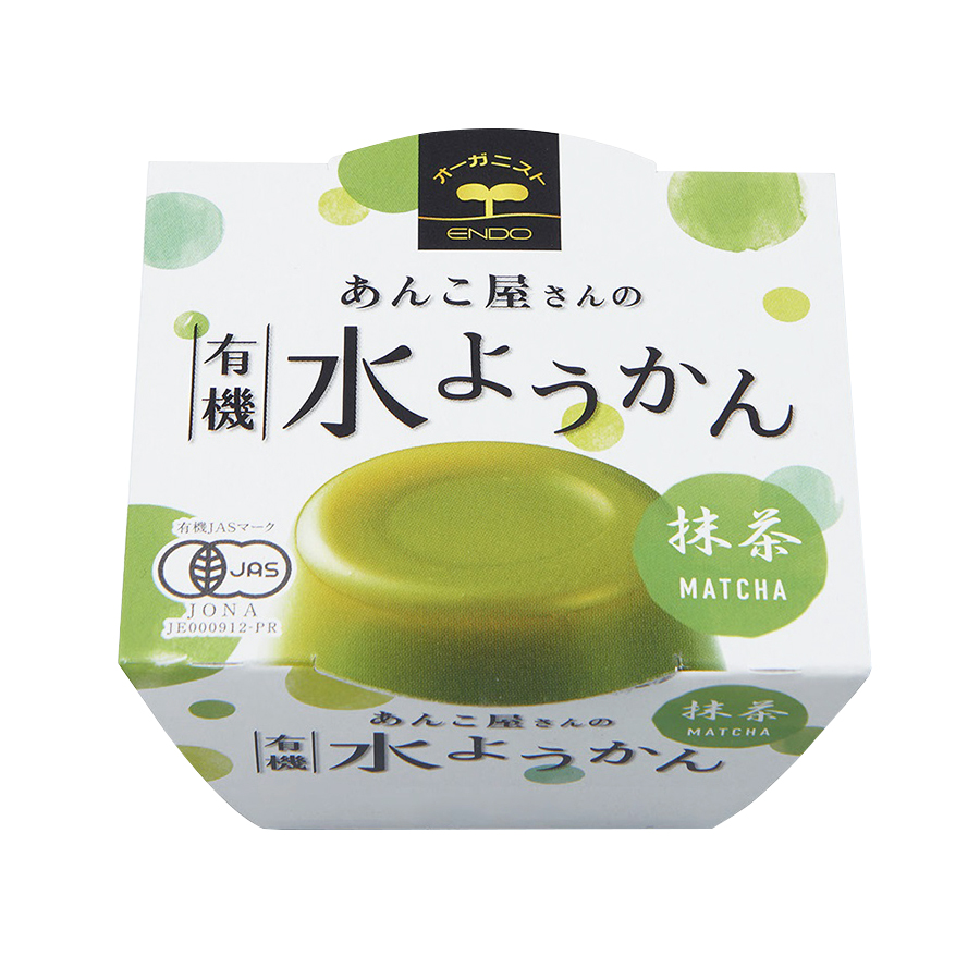 あんこ屋さんの有機水ようかん(抹茶)【販売期間：3月1日～9月30日予定】　100g