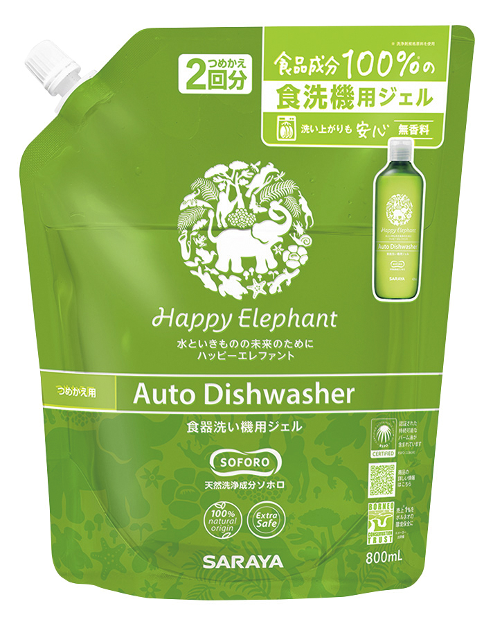 ハッピーエレファント 食器洗い機用ジェル　詰替用　800ml(1)