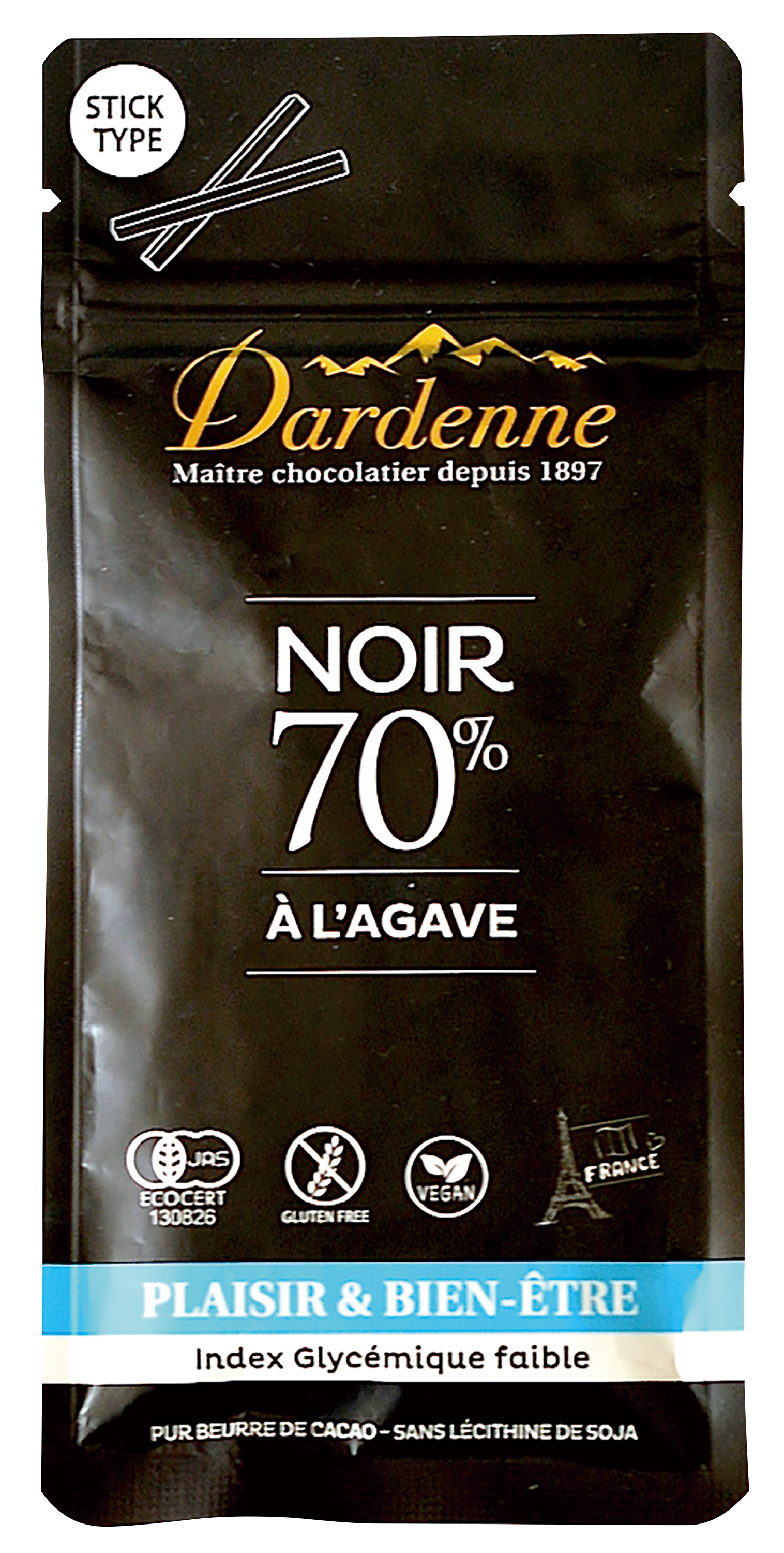 ダーデン有機チョコレートスティック カカオ70%【販売期間：11月1日～3月31日予定】　62g