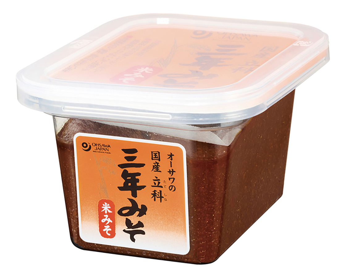 オーサワの国産立科三年みそ（米）　300g