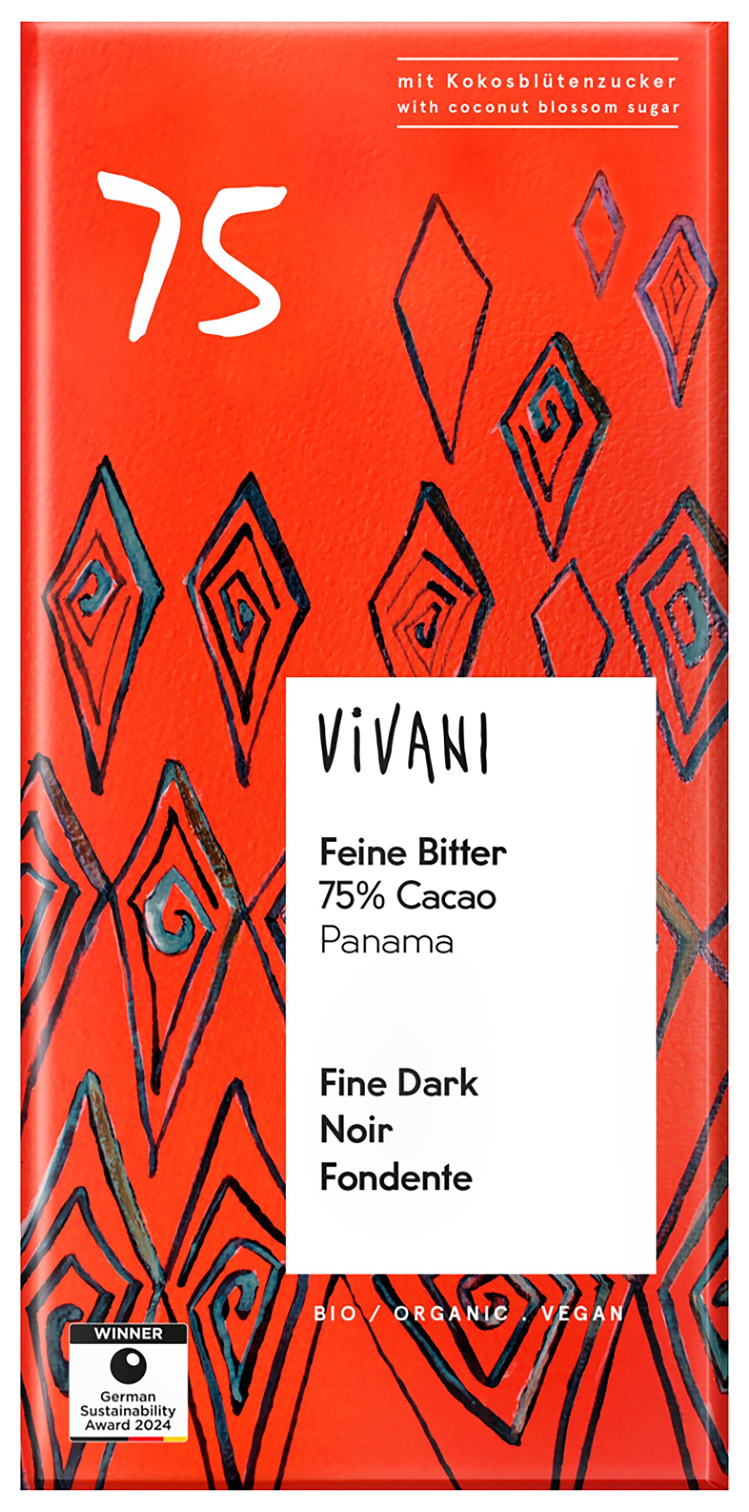 ViVANI オーガニックファインチョコレート75%【販売期間：11月1日～3月31日予定】　80g