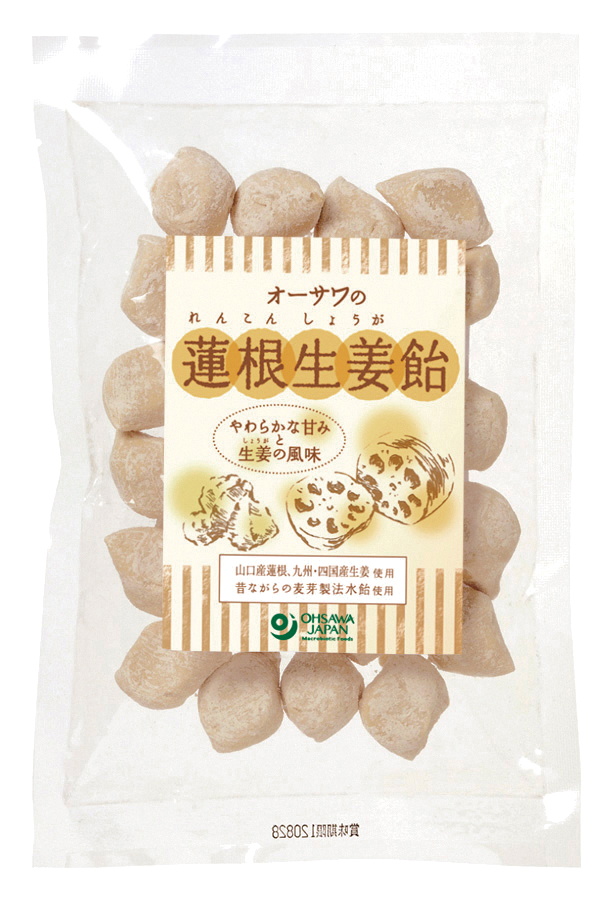 オーサワの蓮根生姜飴（切飴）【販売期間：10月1日～6月30日予定】　100g