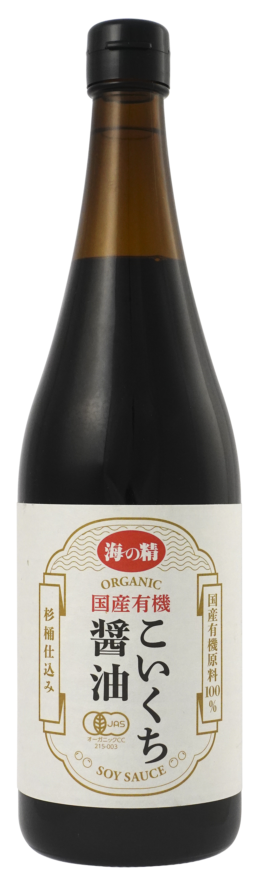 海の精 国産有機こいくち醤油　720ml
