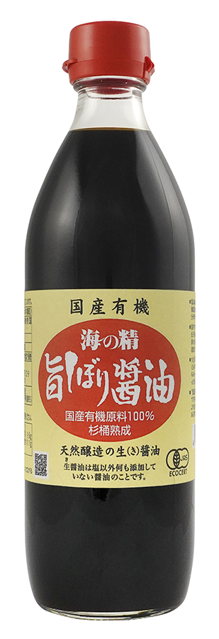 海の精 国産有機・旨しぼり醤油　500ml