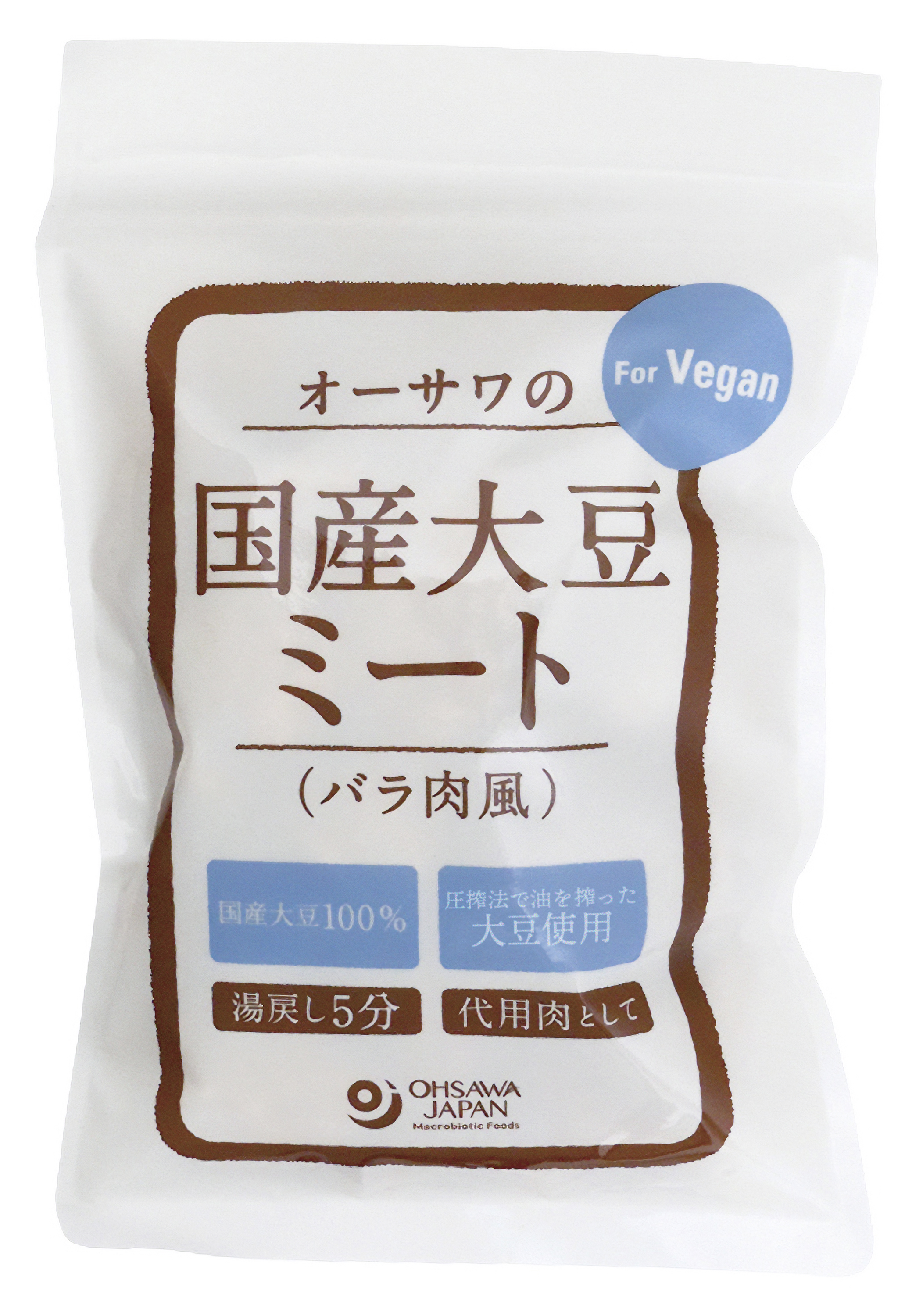 オーサワの国産大豆ミート(バラ肉風)　80g