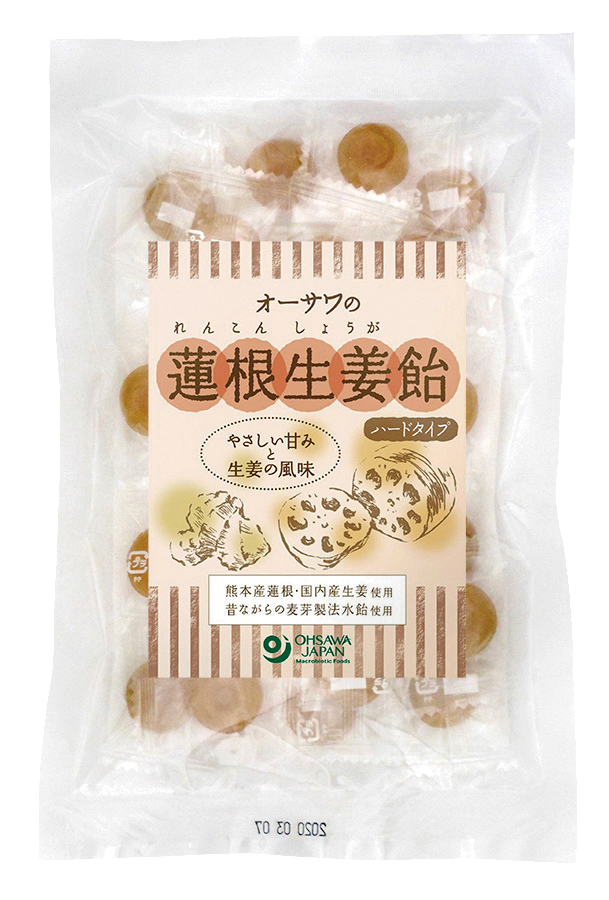 オーサワの蓮根生姜飴(ハードタイプ)　80g