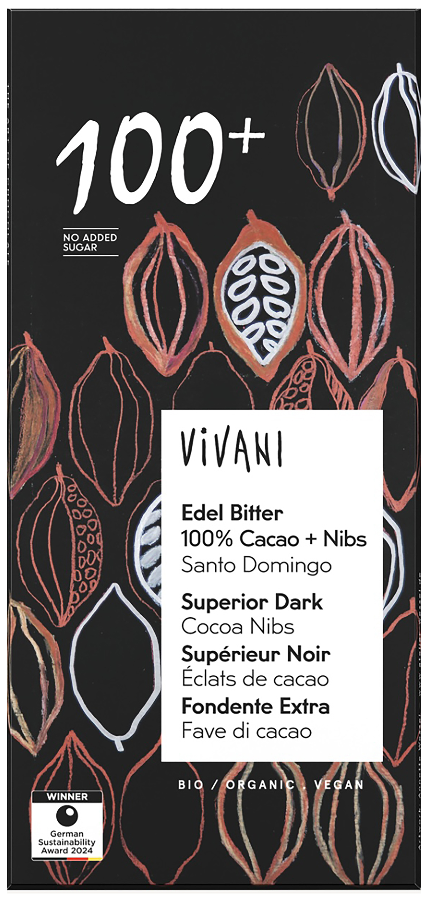 ViVANI オーガニックスペリアダークチョコレート100【販売期間：11月1日～3月31日予定】　80g