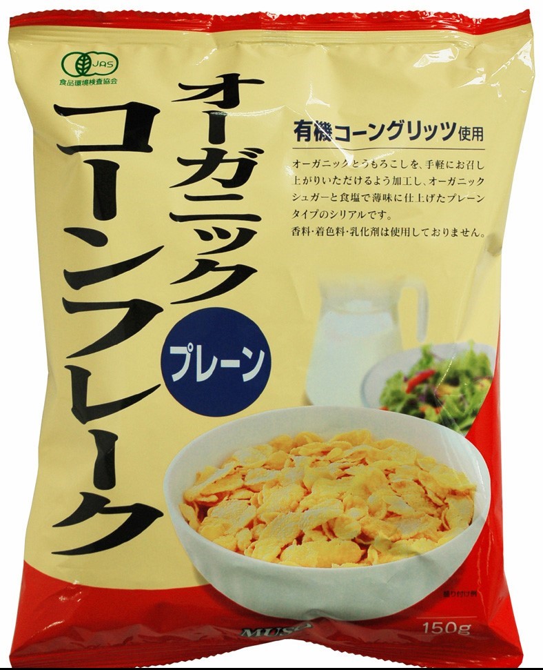 オーガニックコーンフレーク・プレーン　150g