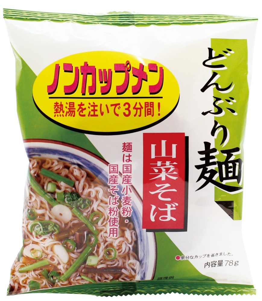 どんぶり麺・山菜そば　78g