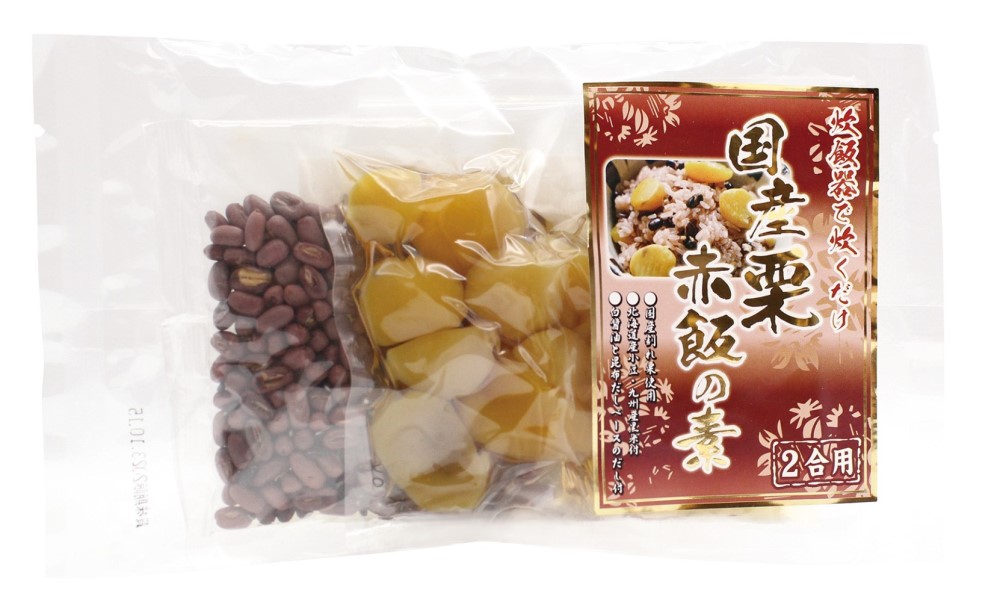 国産栗赤飯の素　130g(栗50g、だし50g、赤飯の具30g)