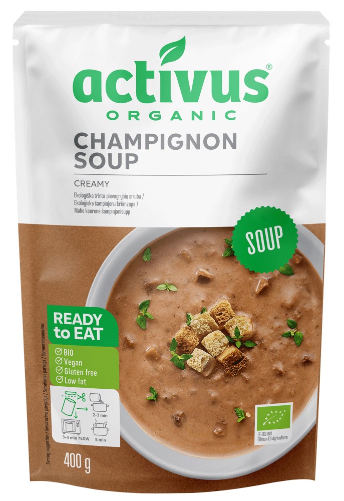 activus　オーガニックマッシュルームスープ　400g