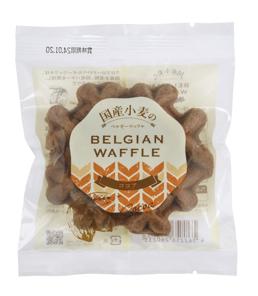 国産小麦のベルギーワッフル ココア　1個
