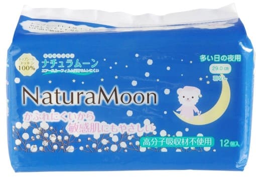 ナチュラムーン・ナプキン夜用（羽なし）　12個
