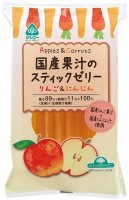 国産果汁のスティックゼリー　りんご＆にんじん　192g(16g×12本)