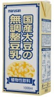 国産大豆の無調整豆乳　1000ml